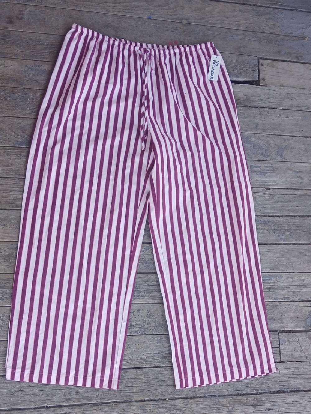 No Boundaries Pink and Purple Wide Leg Striped Lounge Pants Size Xl 16 18